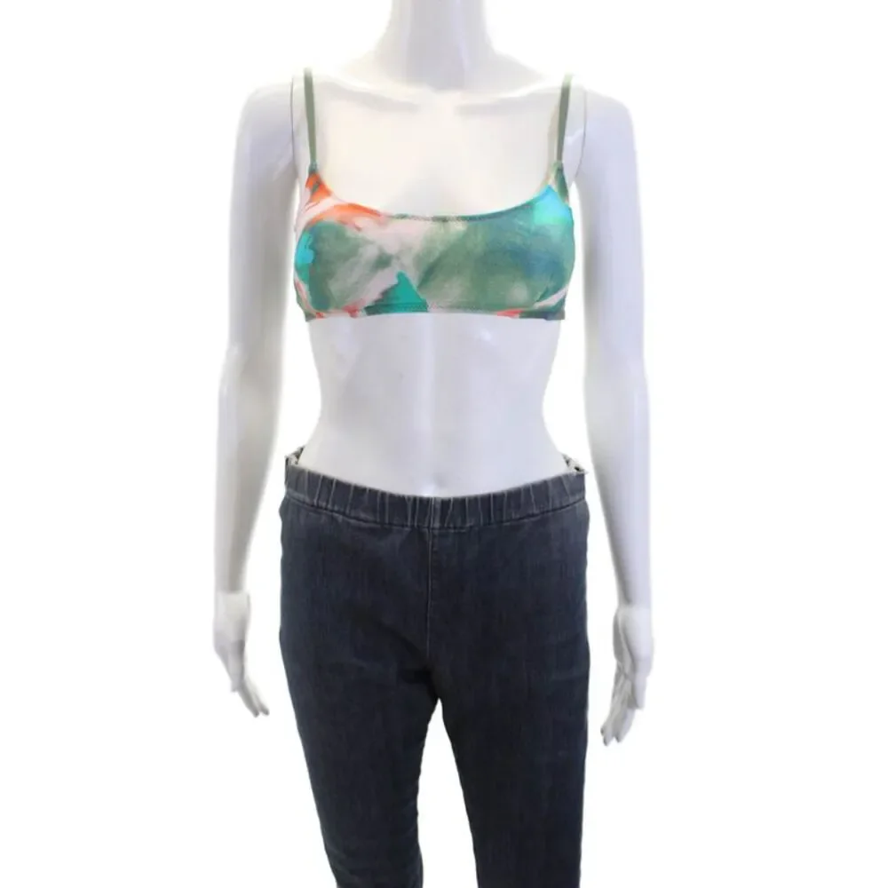 Tanya Taylor Women's Scoop Neck Kendra Maxine Bikini Top Multicolor Size XS